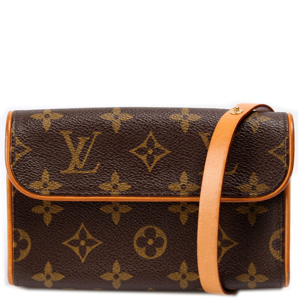 Pre-owned Louis Vuitton 2002 Pochette Florentine Belt Bag In Brown