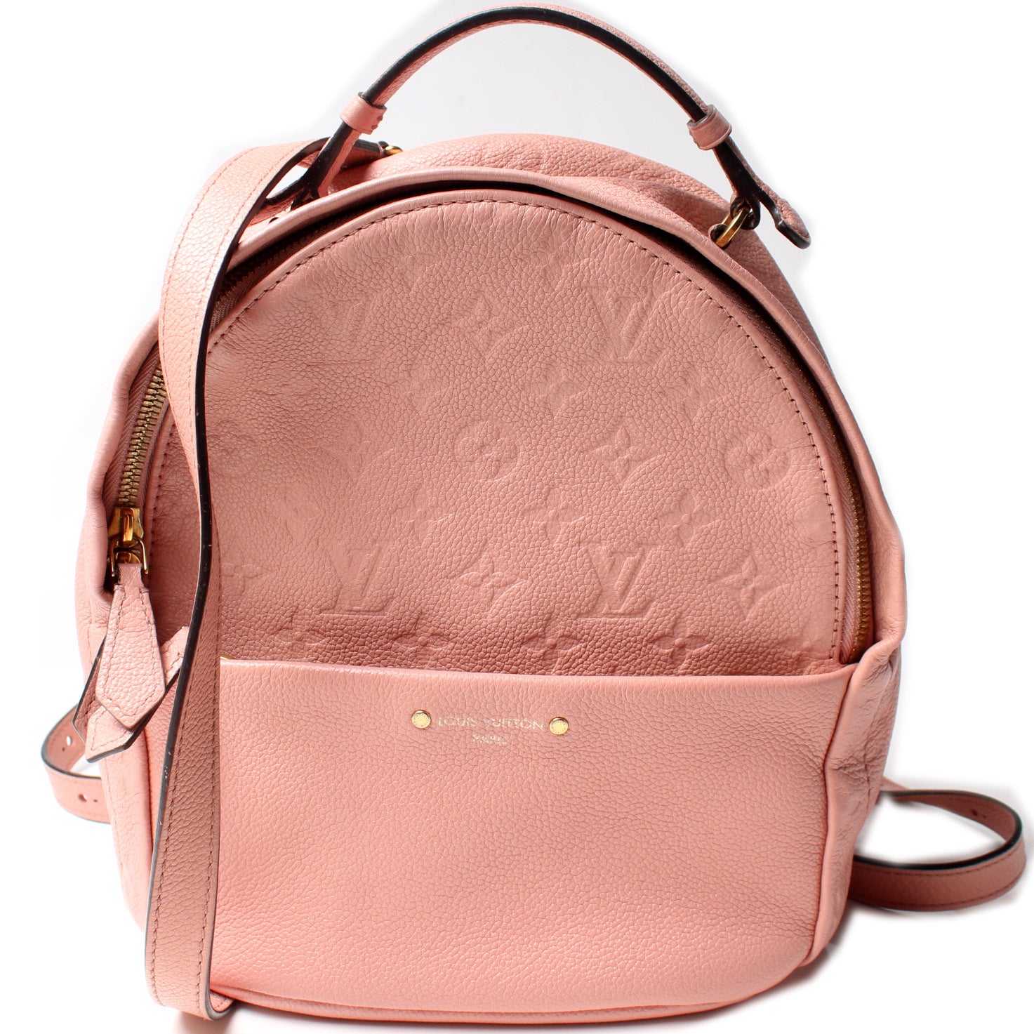 Sorbonne backpack leather backpack Louis Vuitton Pink in Leather