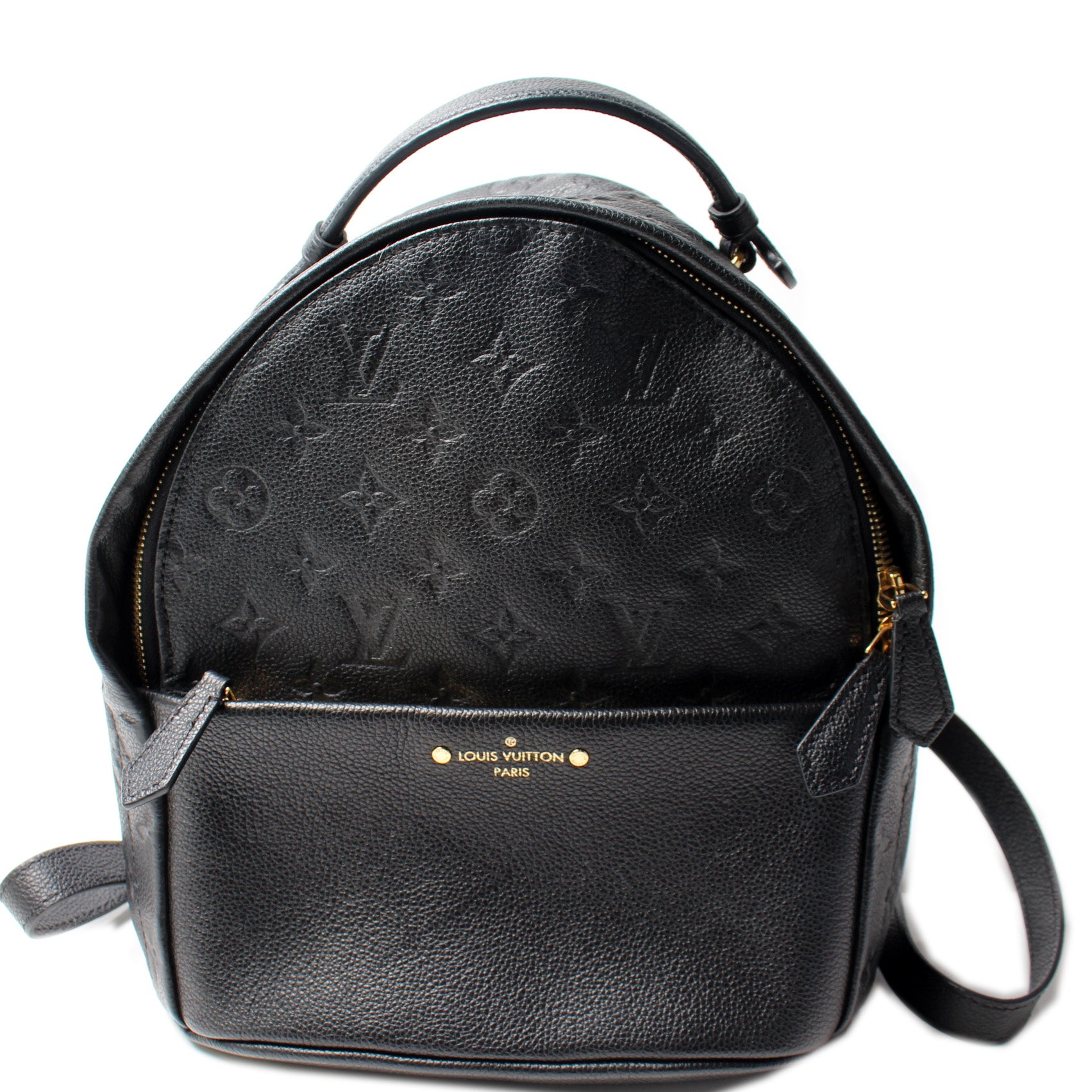 Authentic Louis Vuitton Sorbonne Handbag Black Epi Leather Satchel