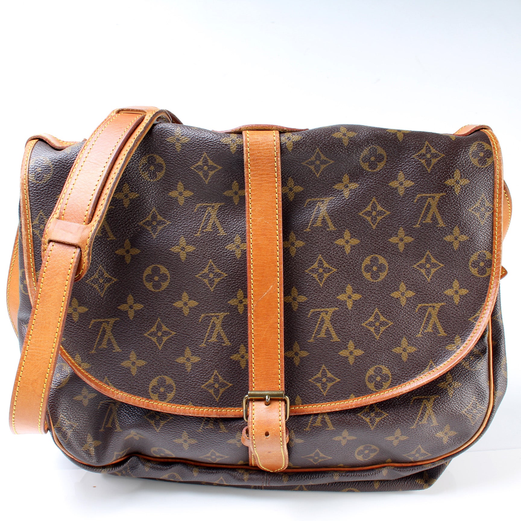 Authentic Louis Vuitton Shoulder Bag Saumur 35