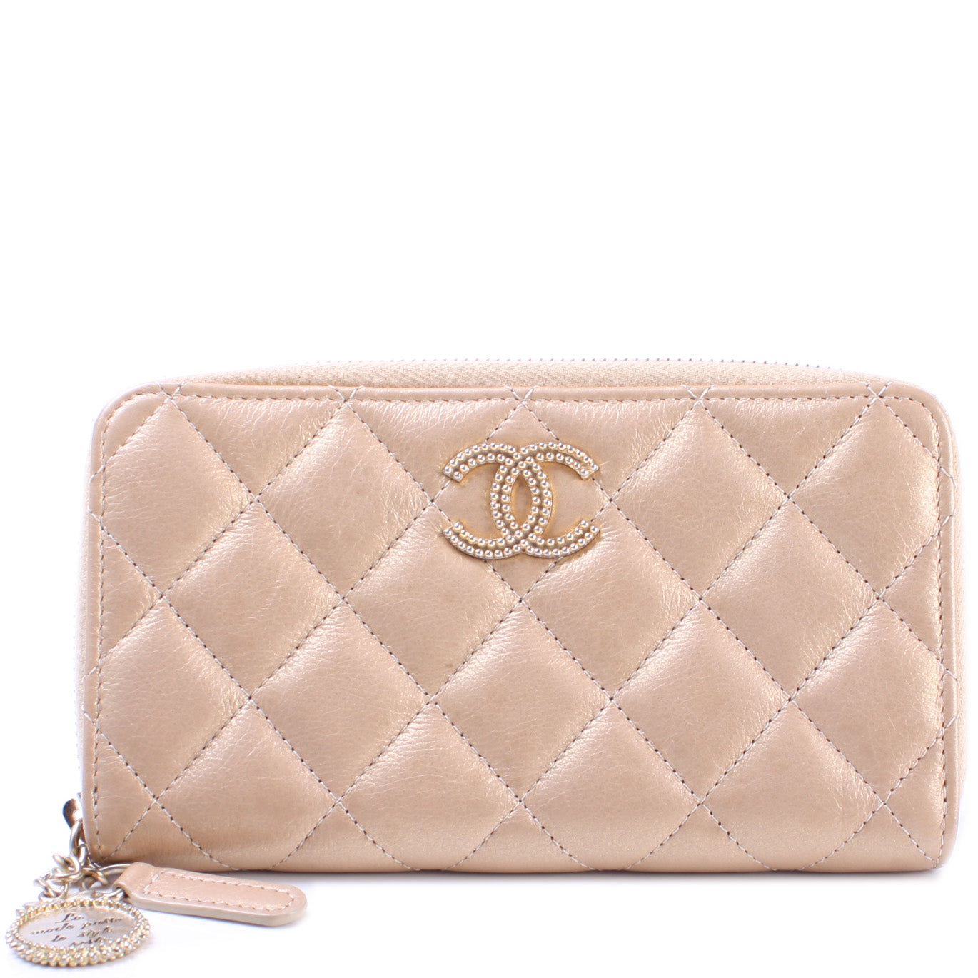 chanel small wallet zip around