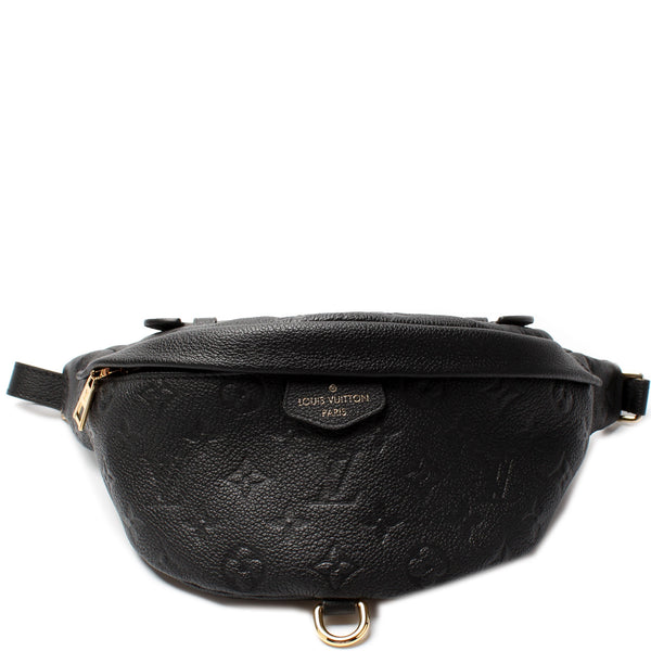 Louis Vuitton Bum Bag, Black Empreinte Leather, Preowned in Box WA001