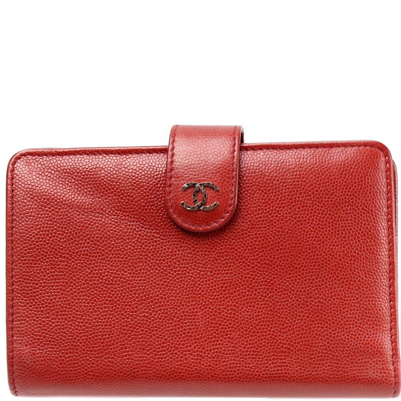 Chanel Red Caviar Leather Medium Classic Flap Coin 6 … - Gem