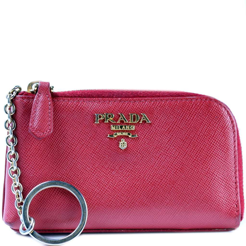 Prada key wallet hot sale