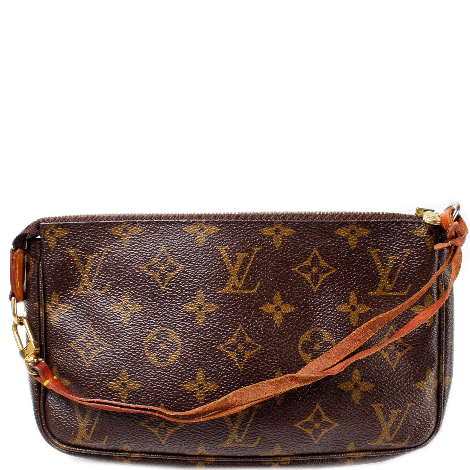 Louis Vuitton - Authenticated Pochette Accessoire Handbag - Leather Brown for Women, Very Good Condition