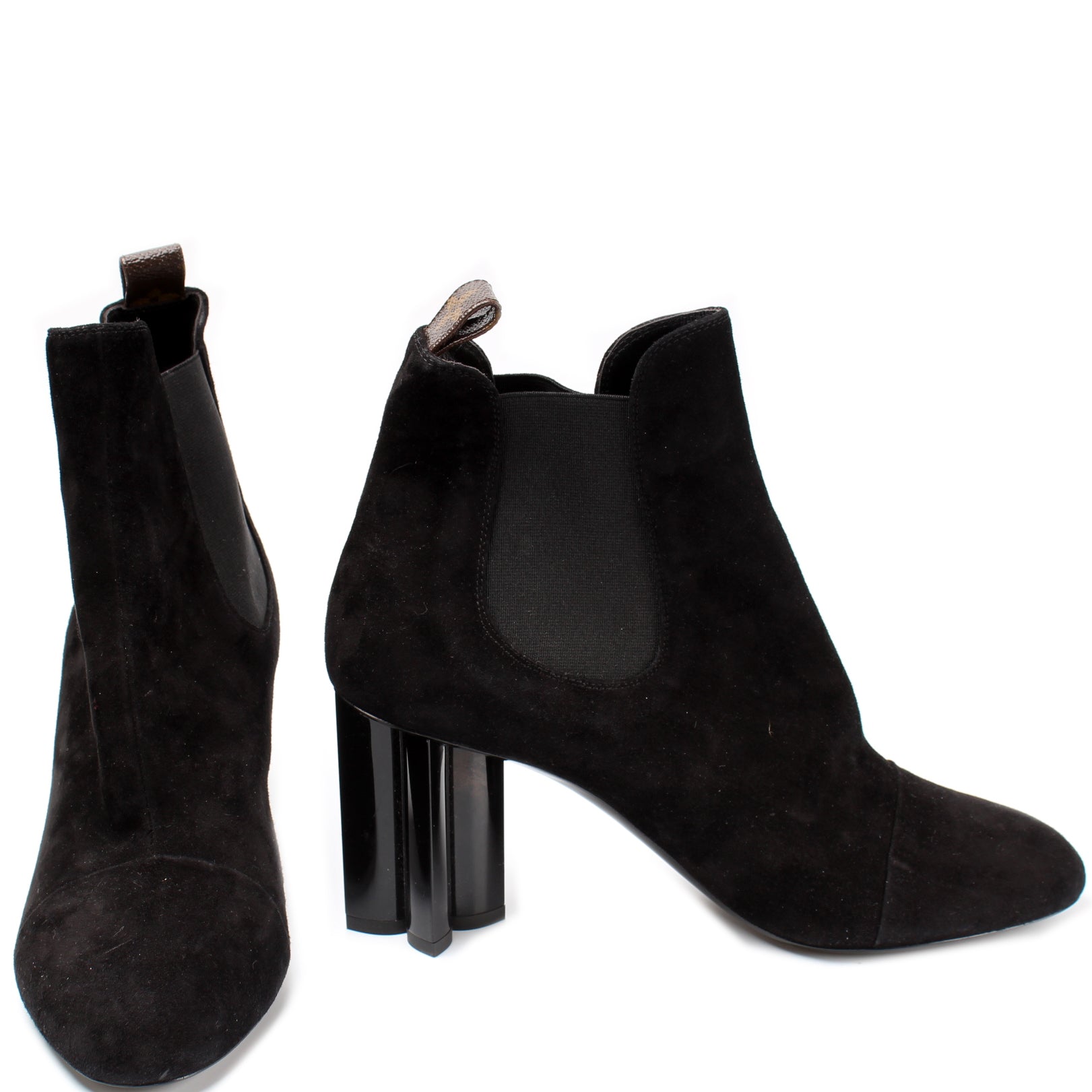 Uniformes Suede Flower Block Ankle Boots Size 40.5 – Keeks