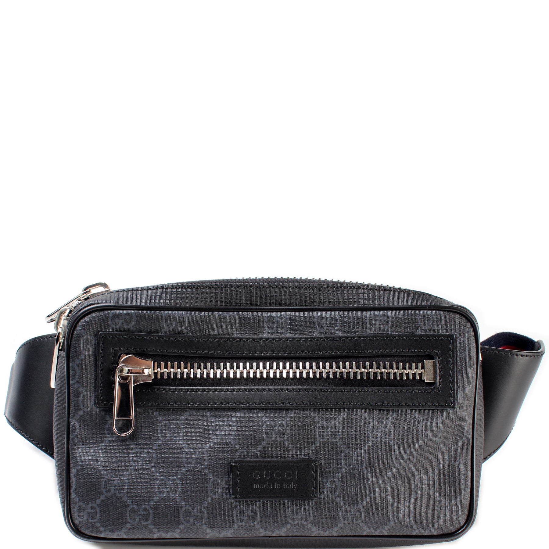 Gray Gucci GG Supreme Belt Bag