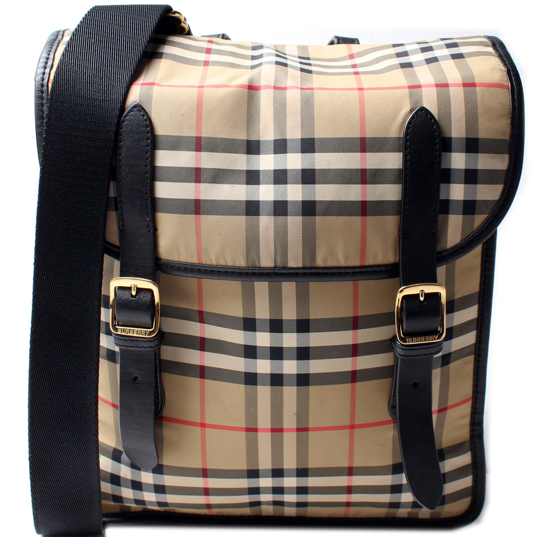 バッグ Burberrys Classic Check Leather Backpack 6037127 Vintage Check Small Backpack