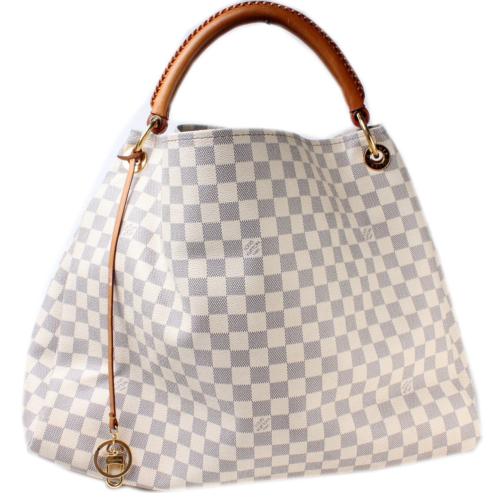 Louis Vuitton Damier Azur Artsy MM - White Hobos, Handbags