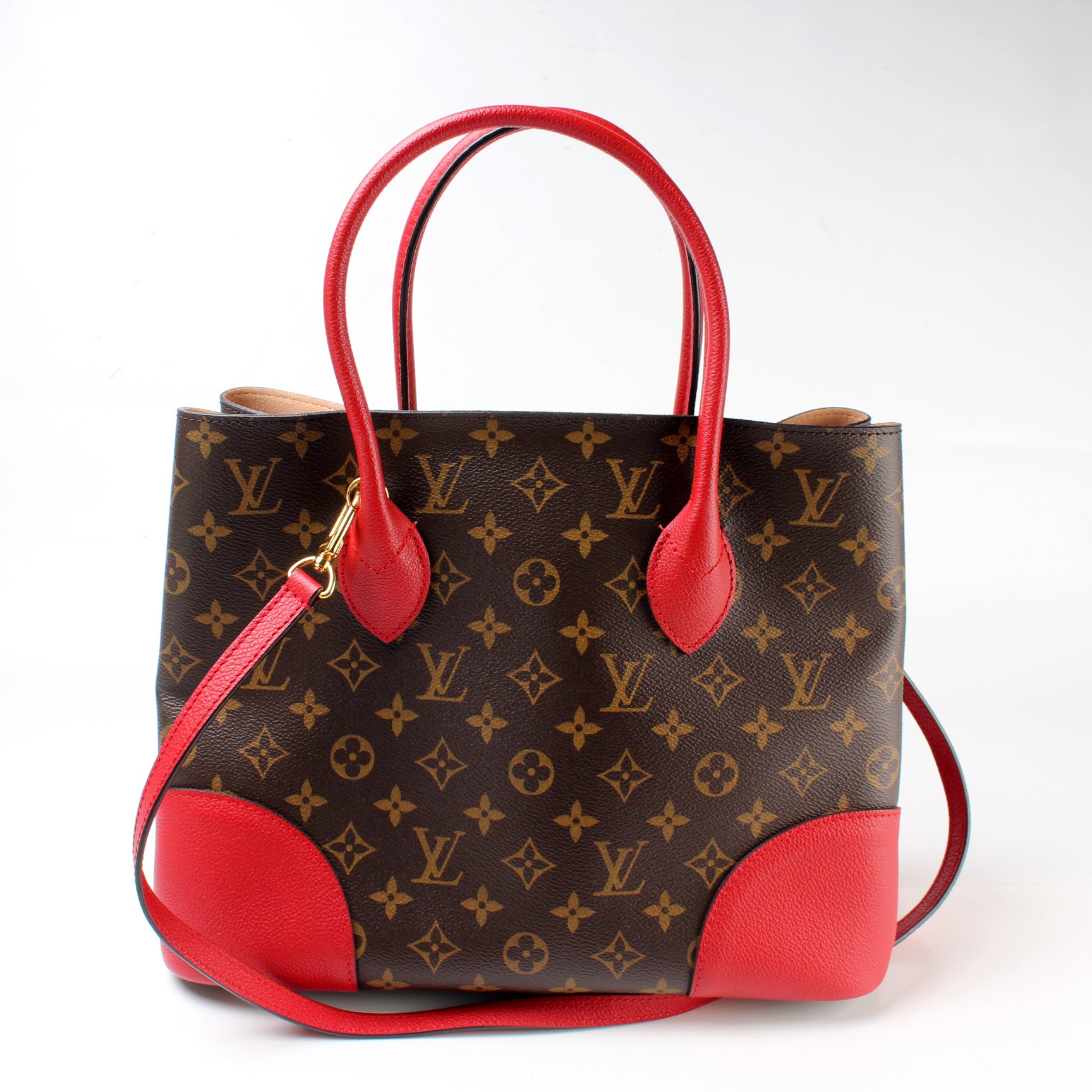 Louis Vuitton, Bags, Louis Vuitton Flandrin Triple Compartment Satchel  Monogram Brown Rose Pink