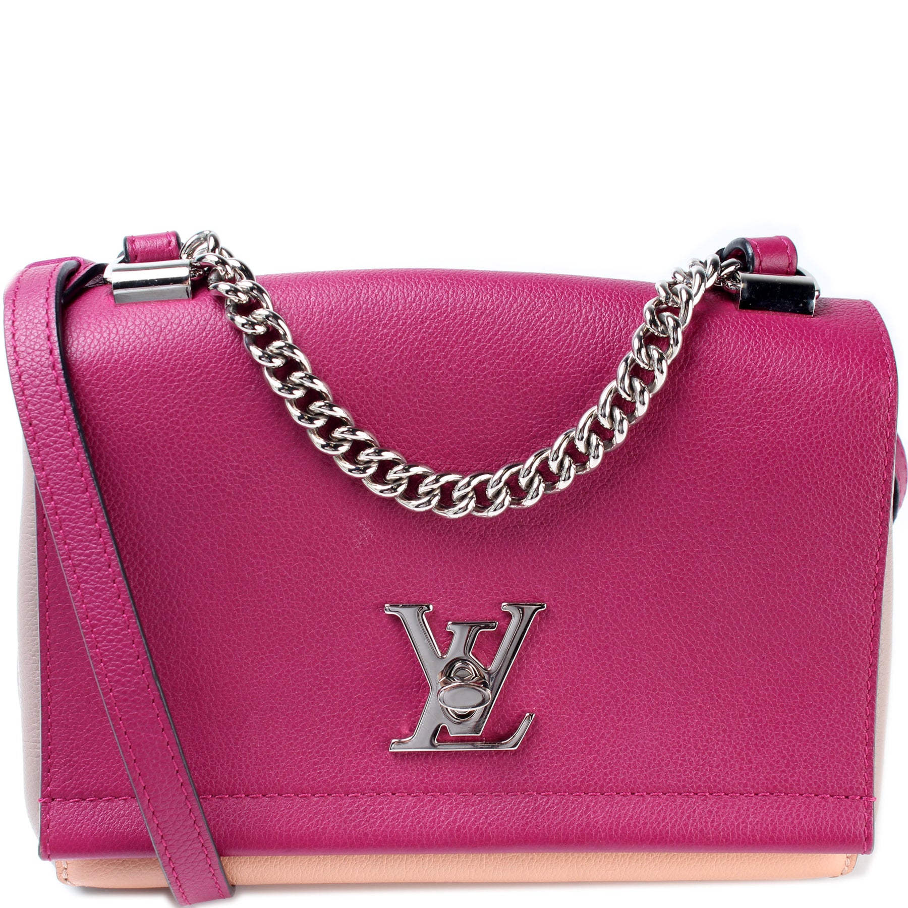 Louis Vuitton Lockme II Bb Red Leather Shoulder Bag (Pre-Owned)
