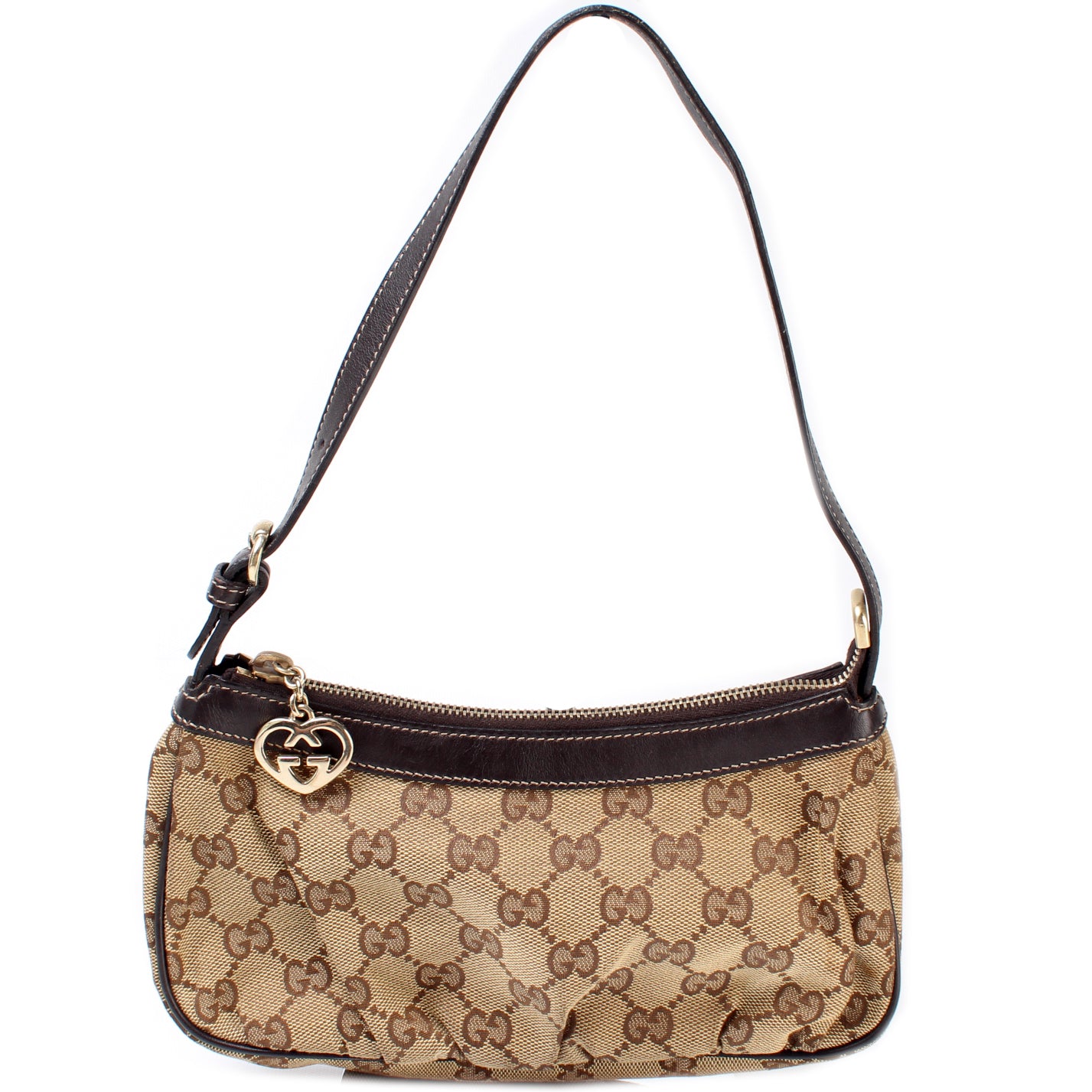 Gucci Lovely Heart Charm Pochette Shoulder Bag