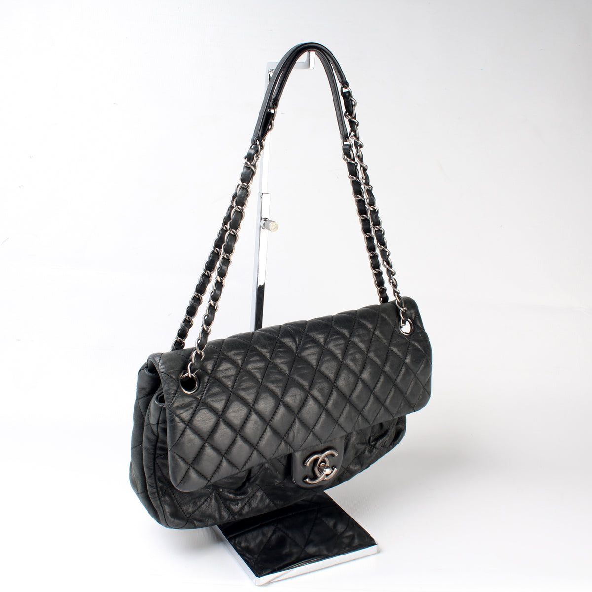 Chanel Pleated Drawstring Bucket Bag Blue Lambskin ref.782431 - Joli Closet