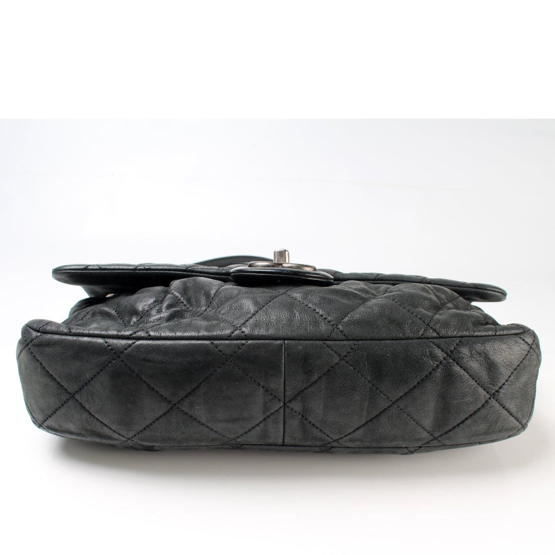 Coco Pleats Flap Bag Iridescent Calfskin Large