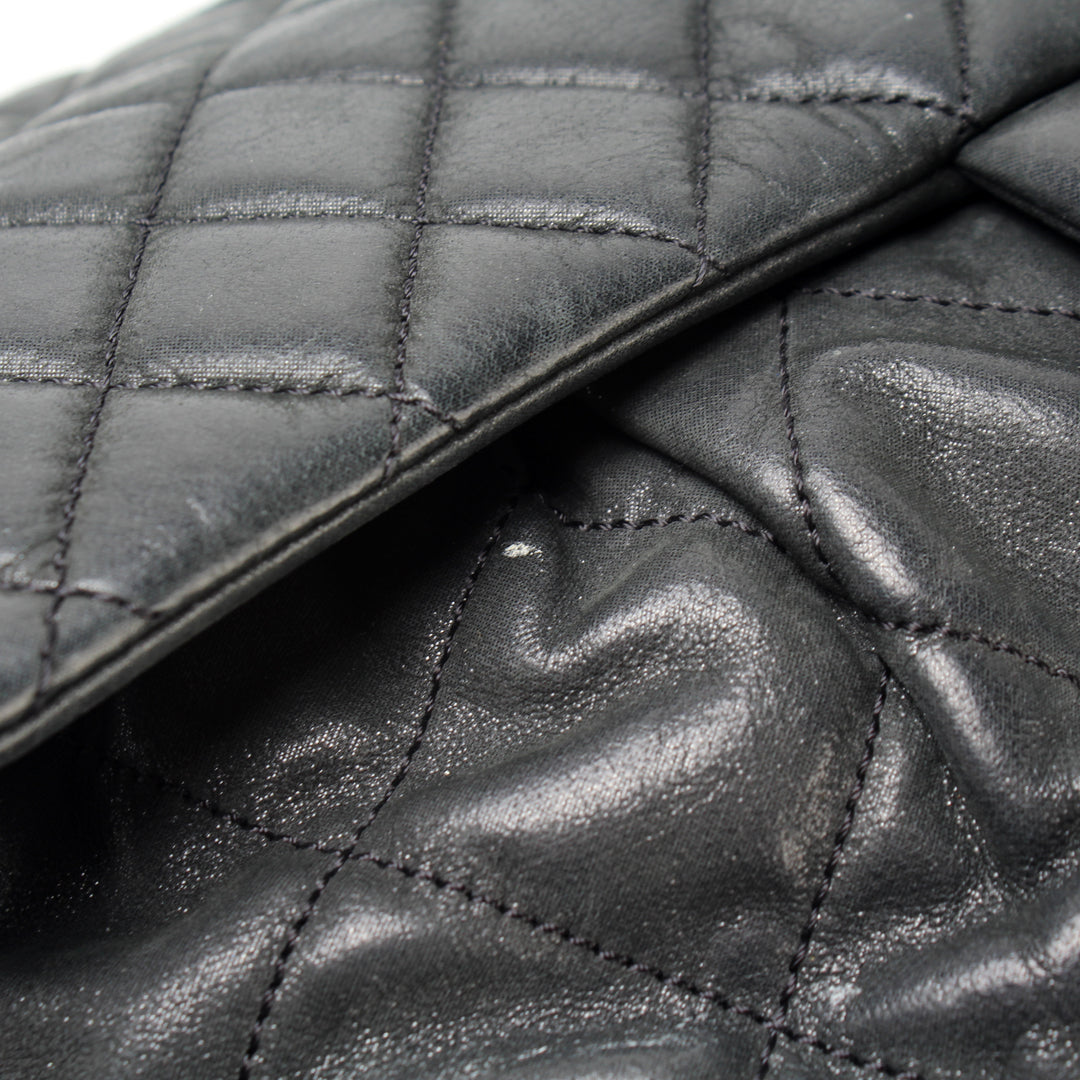 Coco Pleats Flap Bag Iridescent Calfskin Large