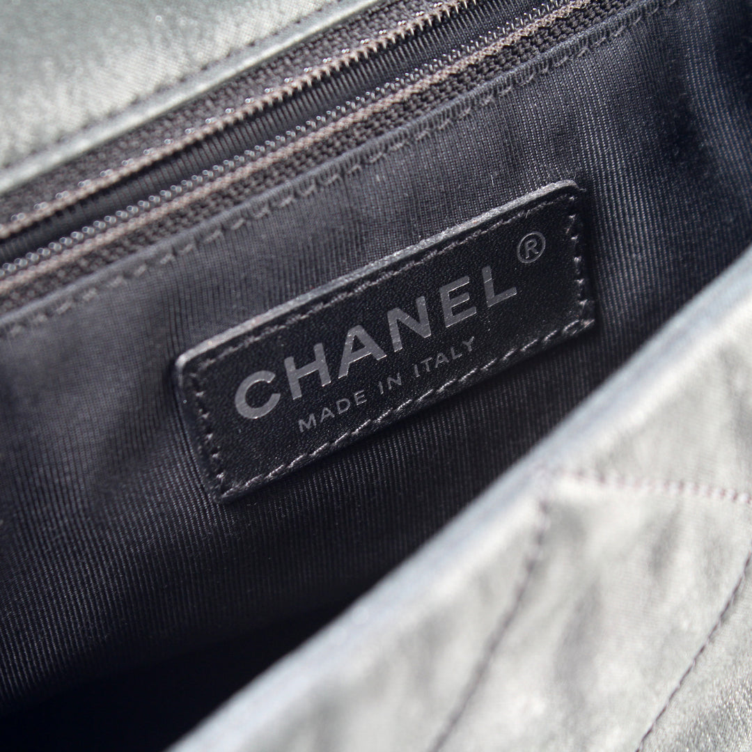 Coco Pleats Flap Bag Iridescent Calfskin Large