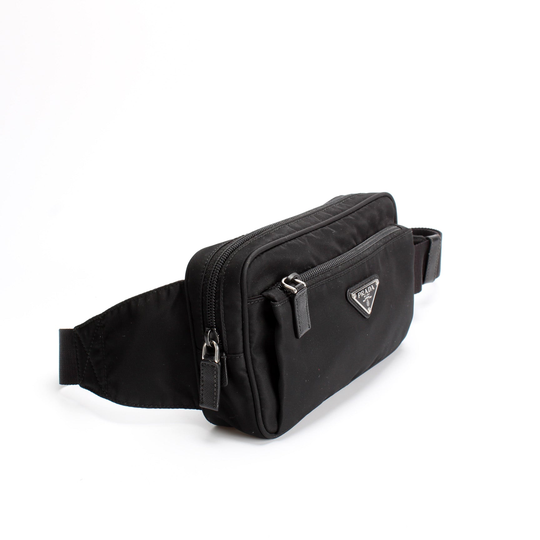 Re-Nylon and Saffiano leather belt bag