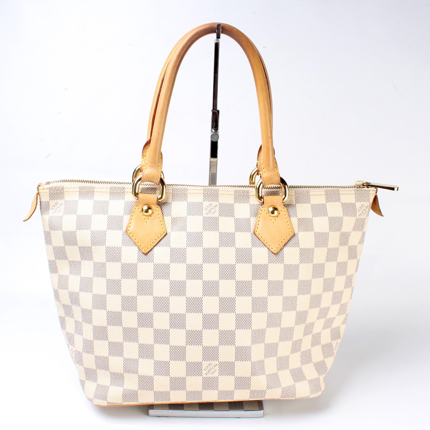 Shop for Louis Vuitton Damier Azur Canvas Leather Saleya PM Bag
