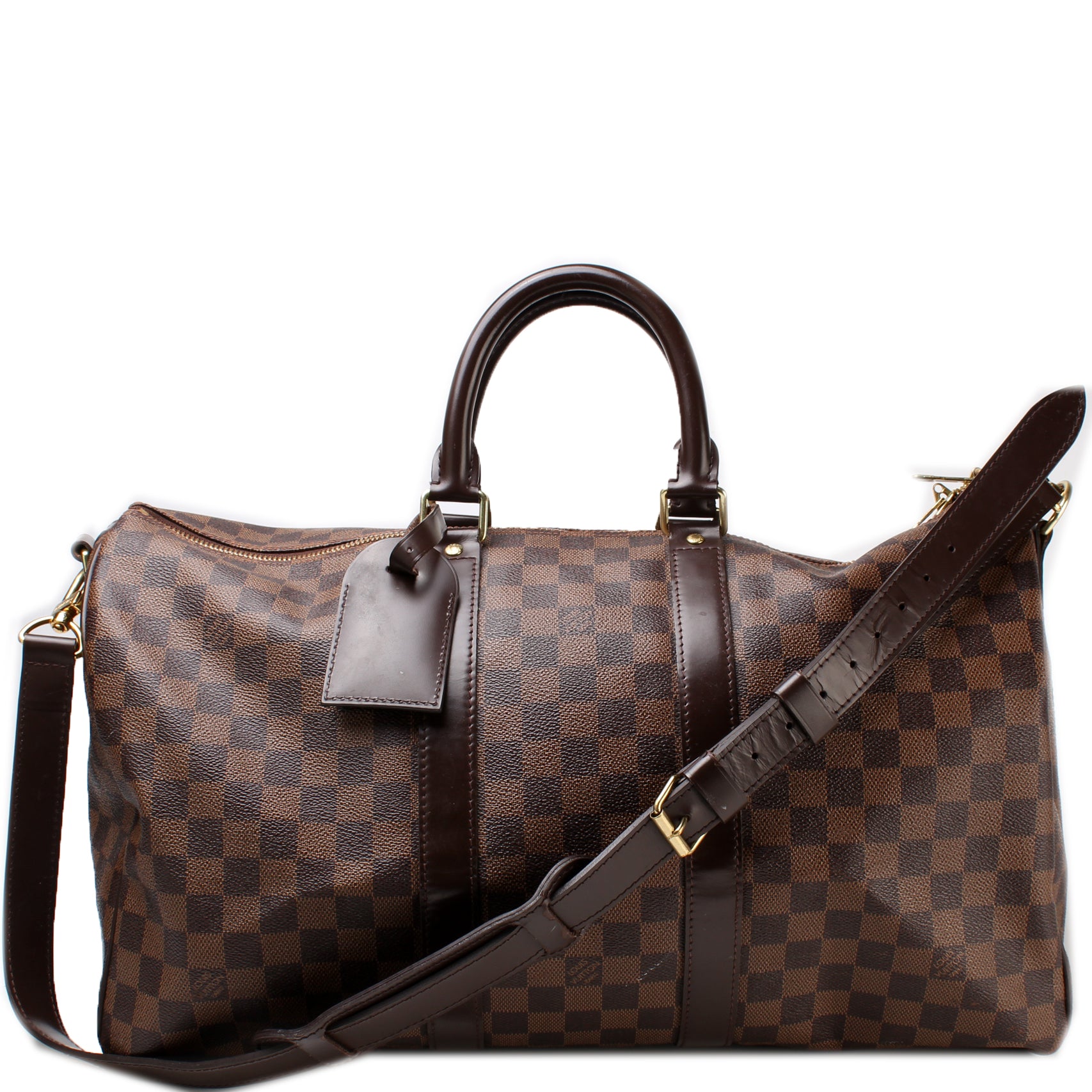 Keepall 45 Bandouliere Damier Azur – Keeks Designer Handbags