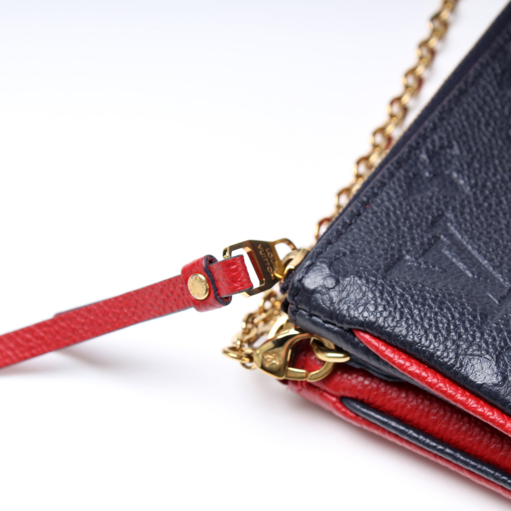 Louis Vuitton Double Pochette Zip on Strap Empreinte Monogram Leather –  Luxe Collective