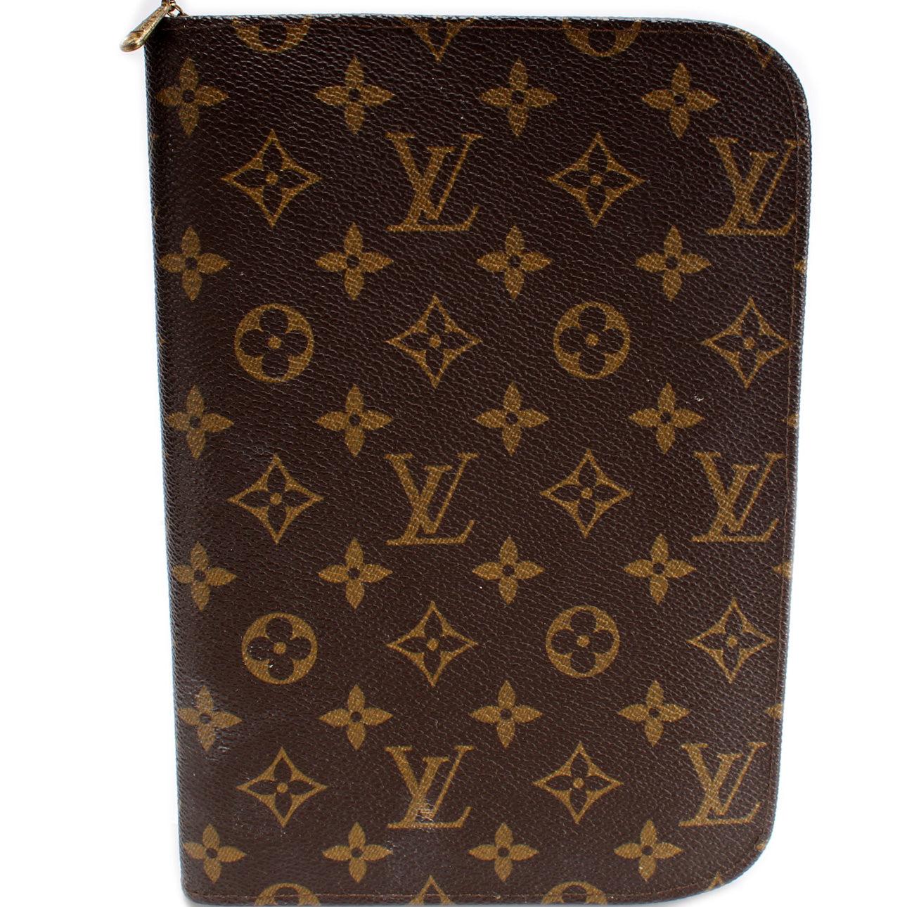 Louis Vuitton VINTAGE LOT VUITTON OFFICE AGENDA COVER + MONOGRAM