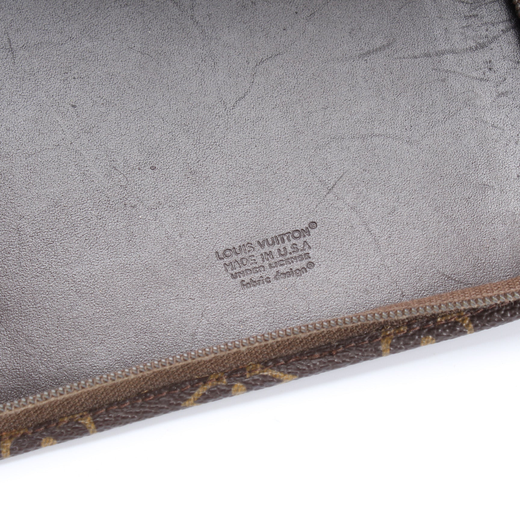 Desk Agenda Zip Around Vintage Licensed Monogram – Keeks Designer Handbags