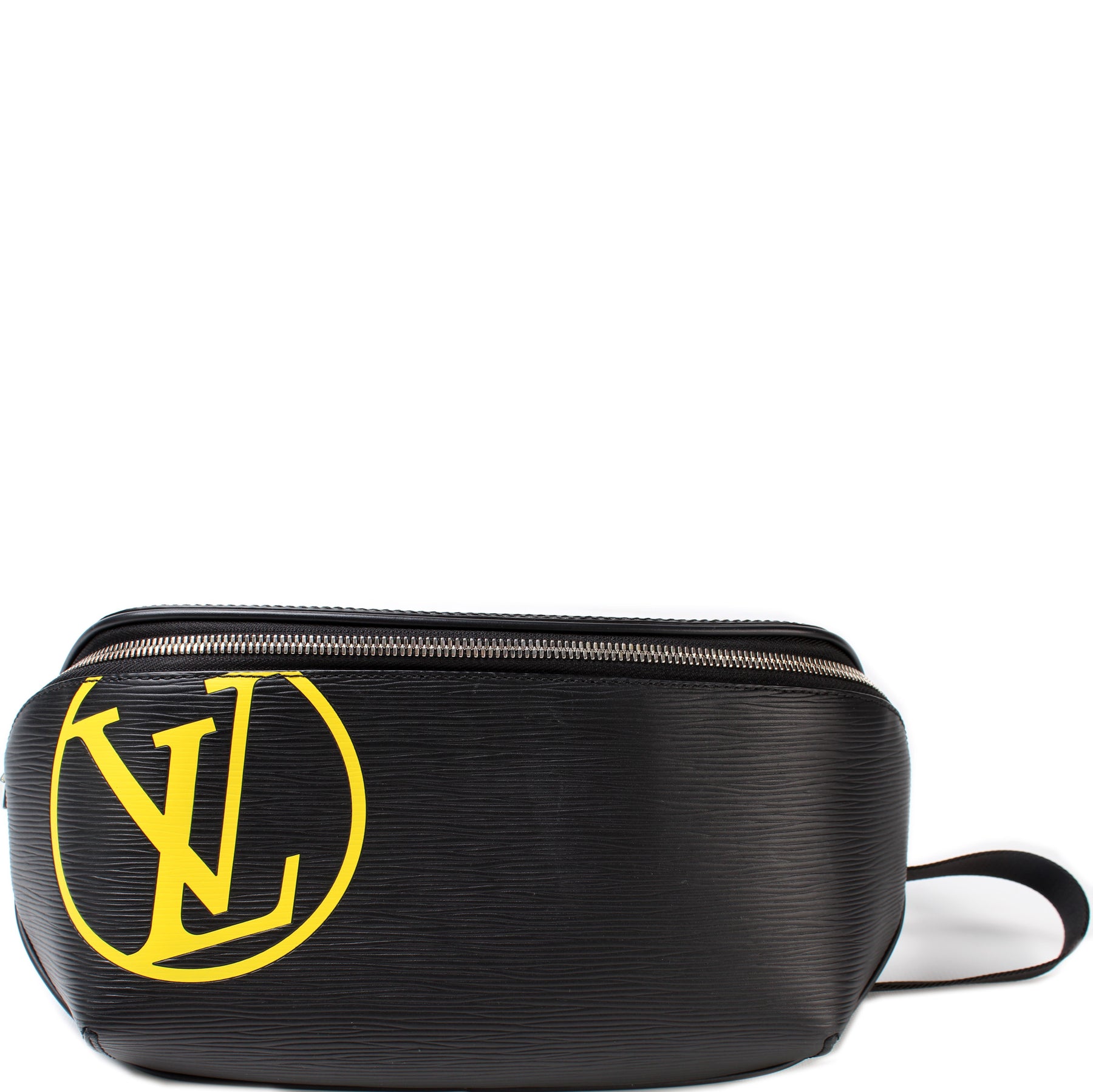 Louis Vuitton LV Circle Leather Bracelet, Black, 19