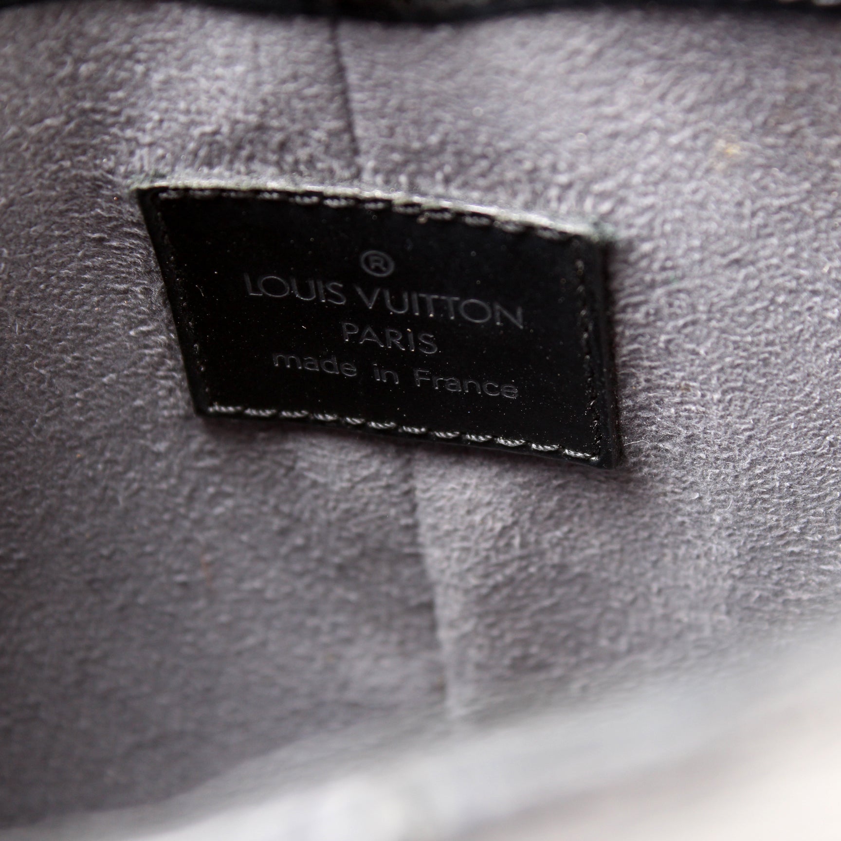 Black Epi leather Louis Vuitton Pochette Demi-Lune with silver