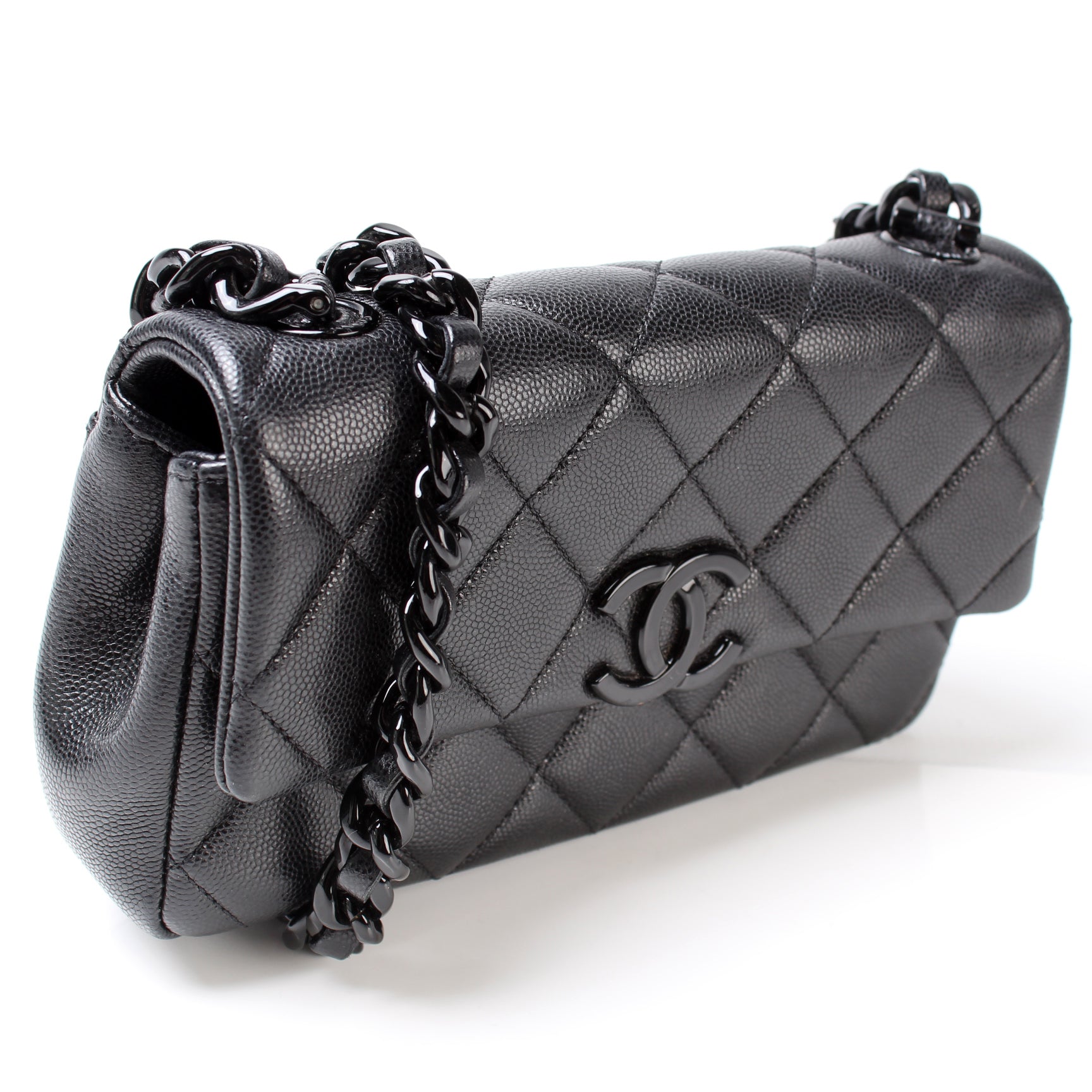 CHANEL Caviar Quilted My Everything Small Flap White Black 655770