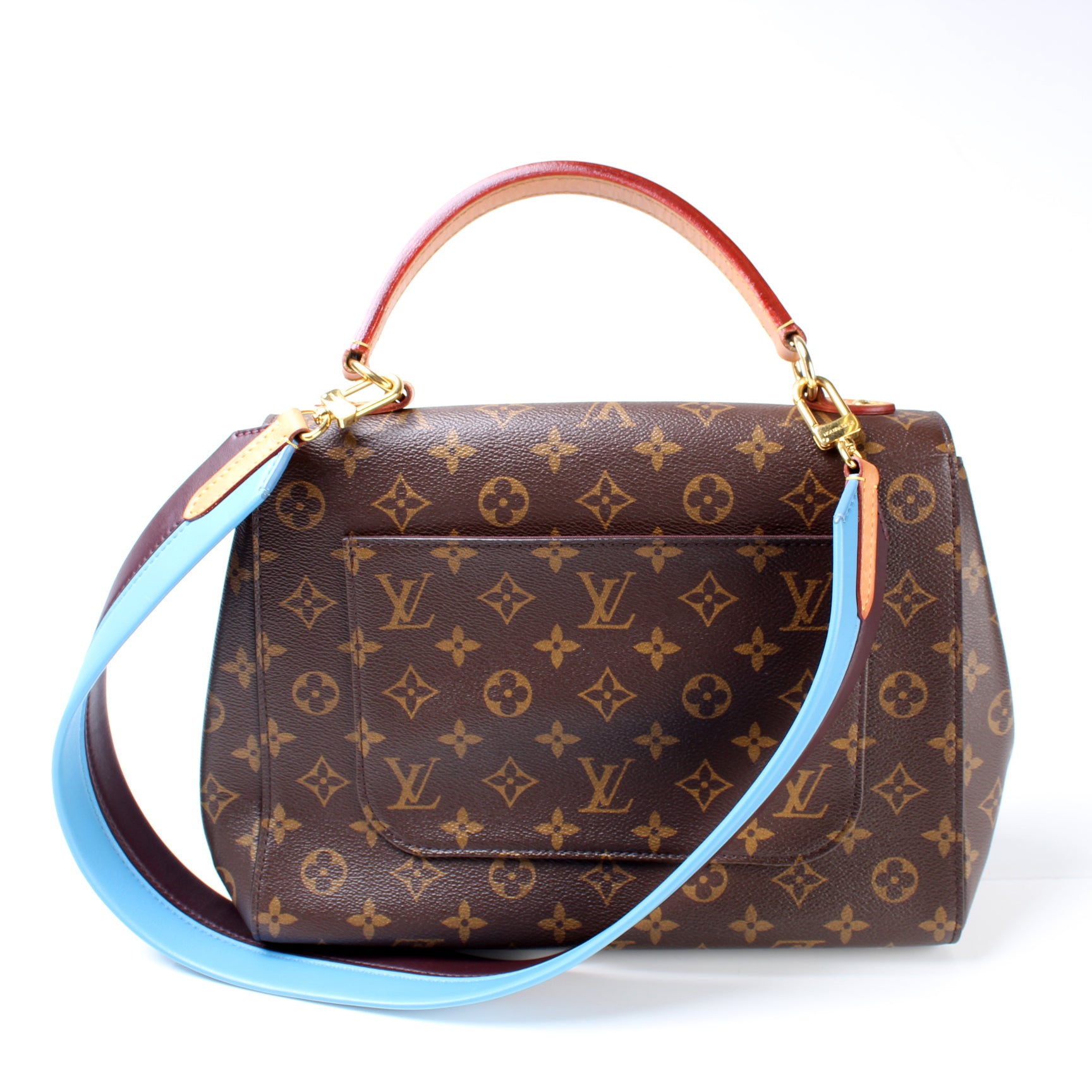 Louis Vuitton Pochette Metis MM Blue in Coated Canvas with Gold