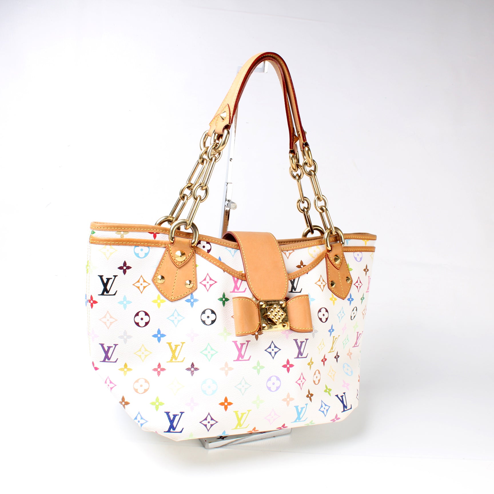 Louis Vuitton Annie Multicolor Gm White Shoulder Bag