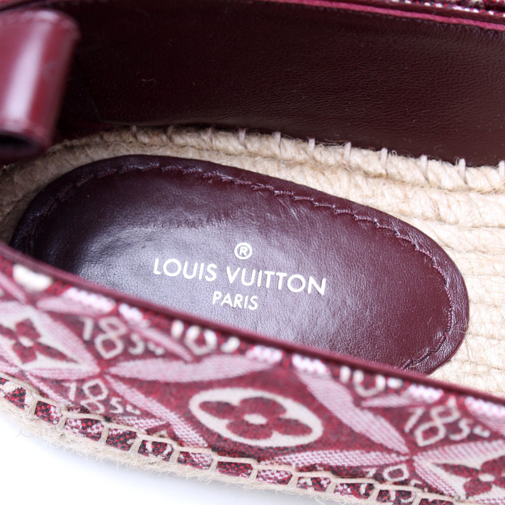 Louis Vuitton Sz 39.5 Burgundy Since 1854 Starboard Flat Espadrille s2 –  Bagriculture
