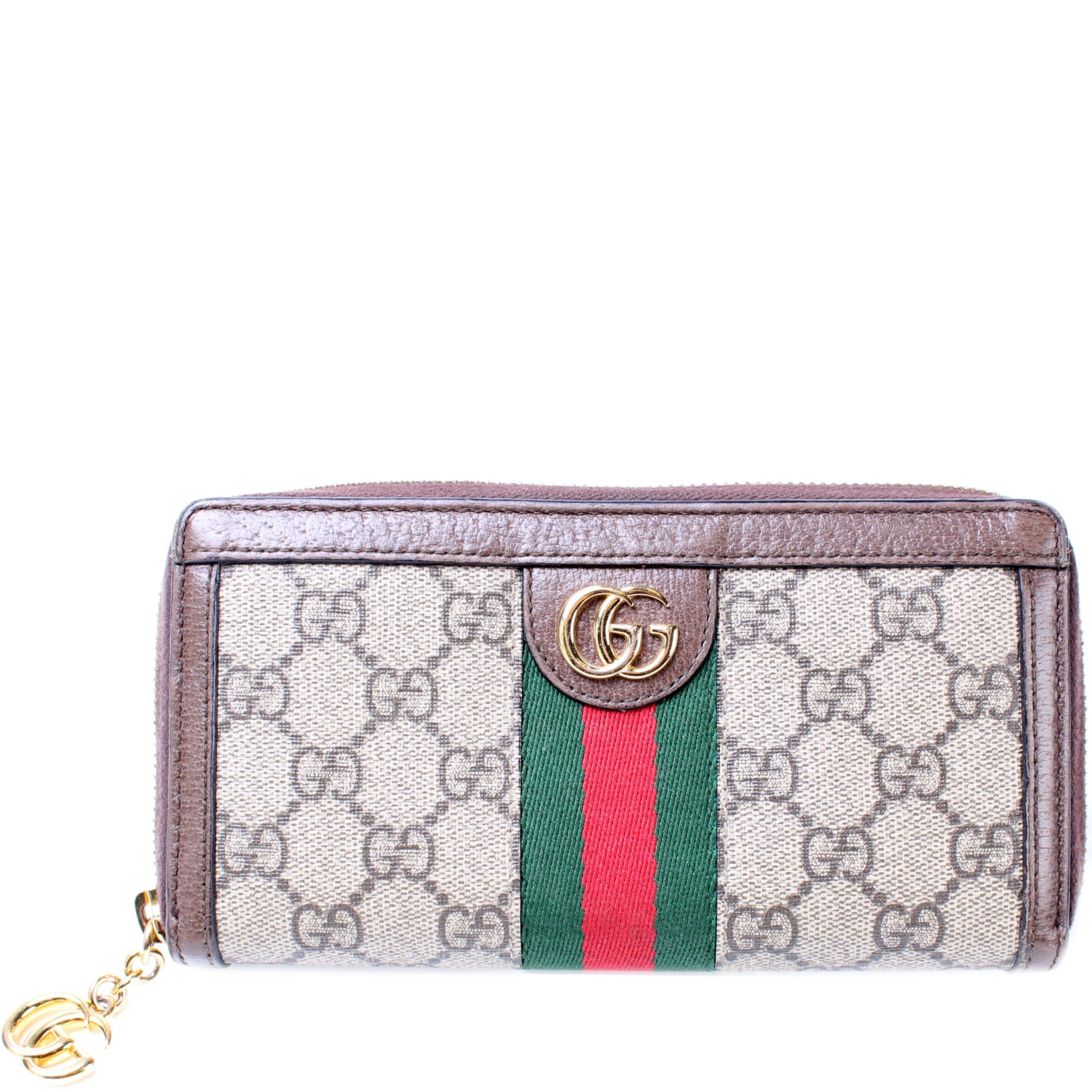 Gucci Ophidia Coin Purse GG Supreme L-Time Zipper Wallet, Luxury