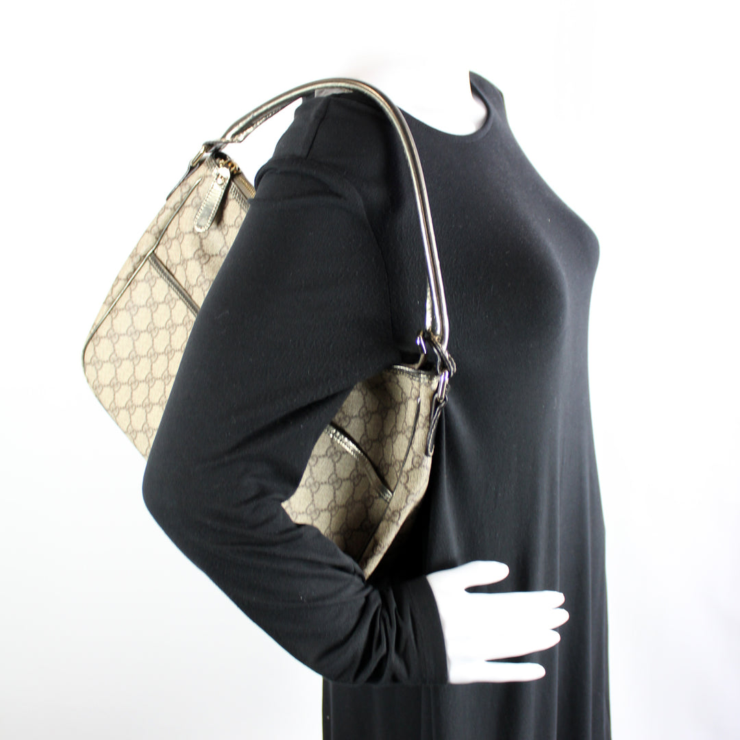 Gucci Beige/Ebony GG Fabric Royal Hobo Bag-1 | Yoogi's Closet