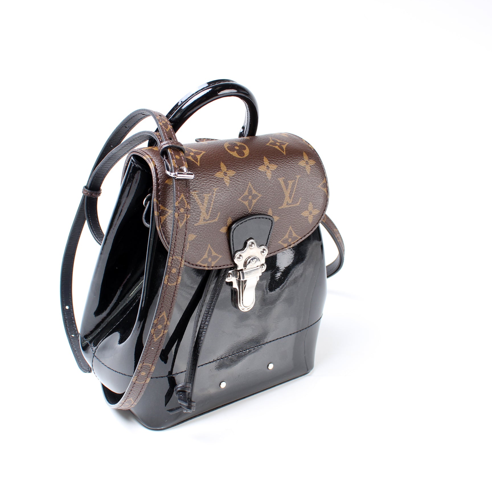 Hot Springs patent leather backpack