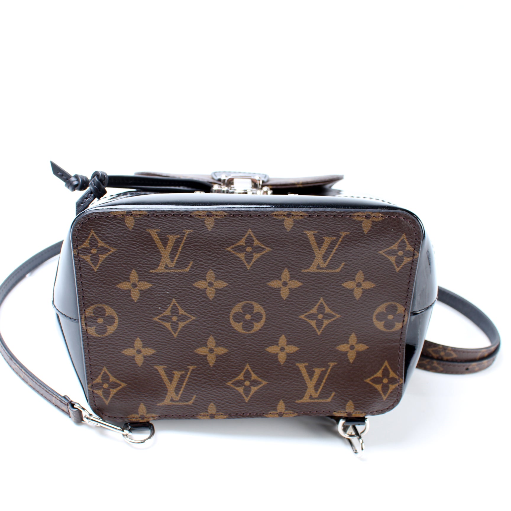 LOUIS VUITTON Hot Springs Backpack White Monogram and Patent Leather –  Debsluxurycloset