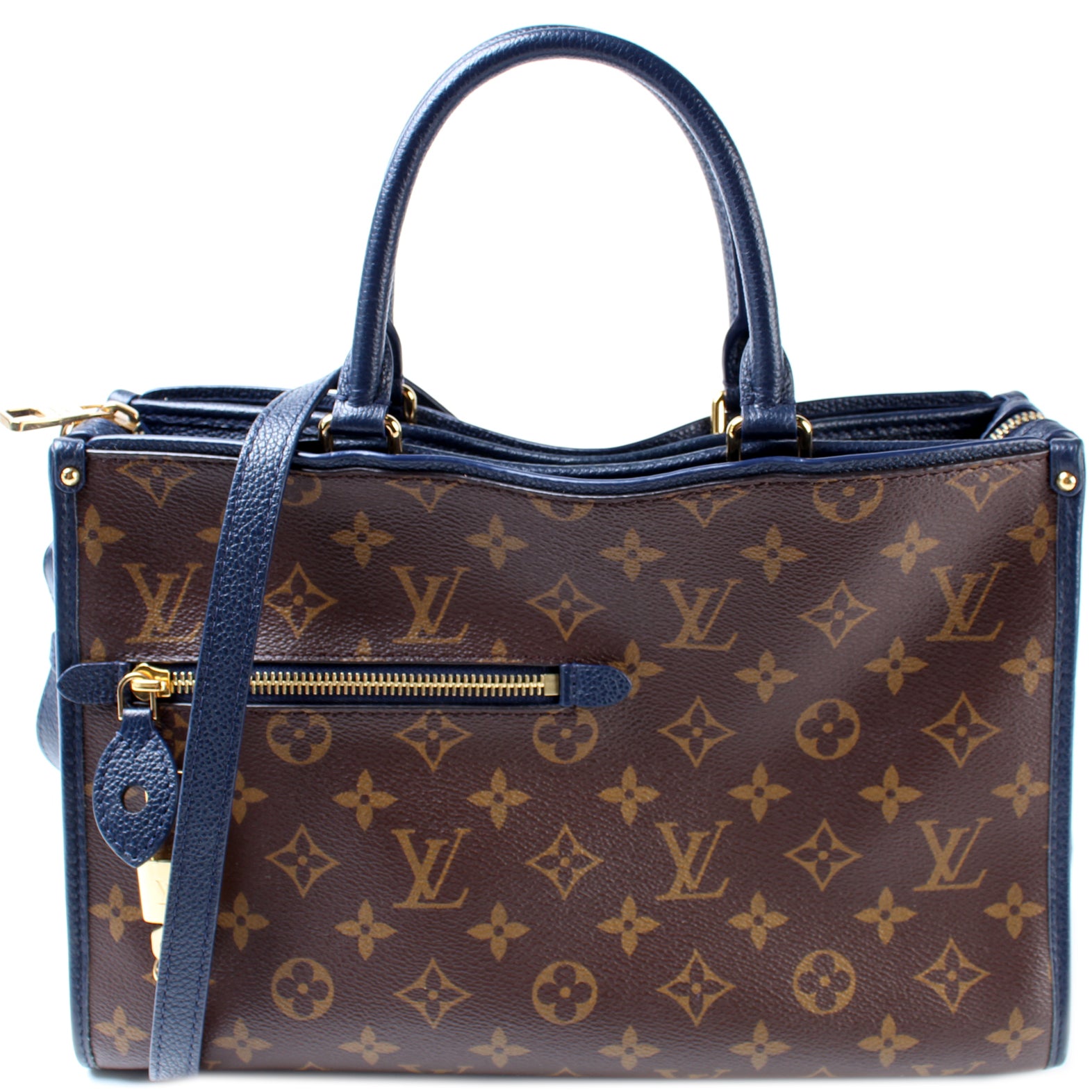 Louis+Vuitton+Popincourt+Shoulder+Bag+PM+Red+Brown+Canvas+Monogram for sale  online