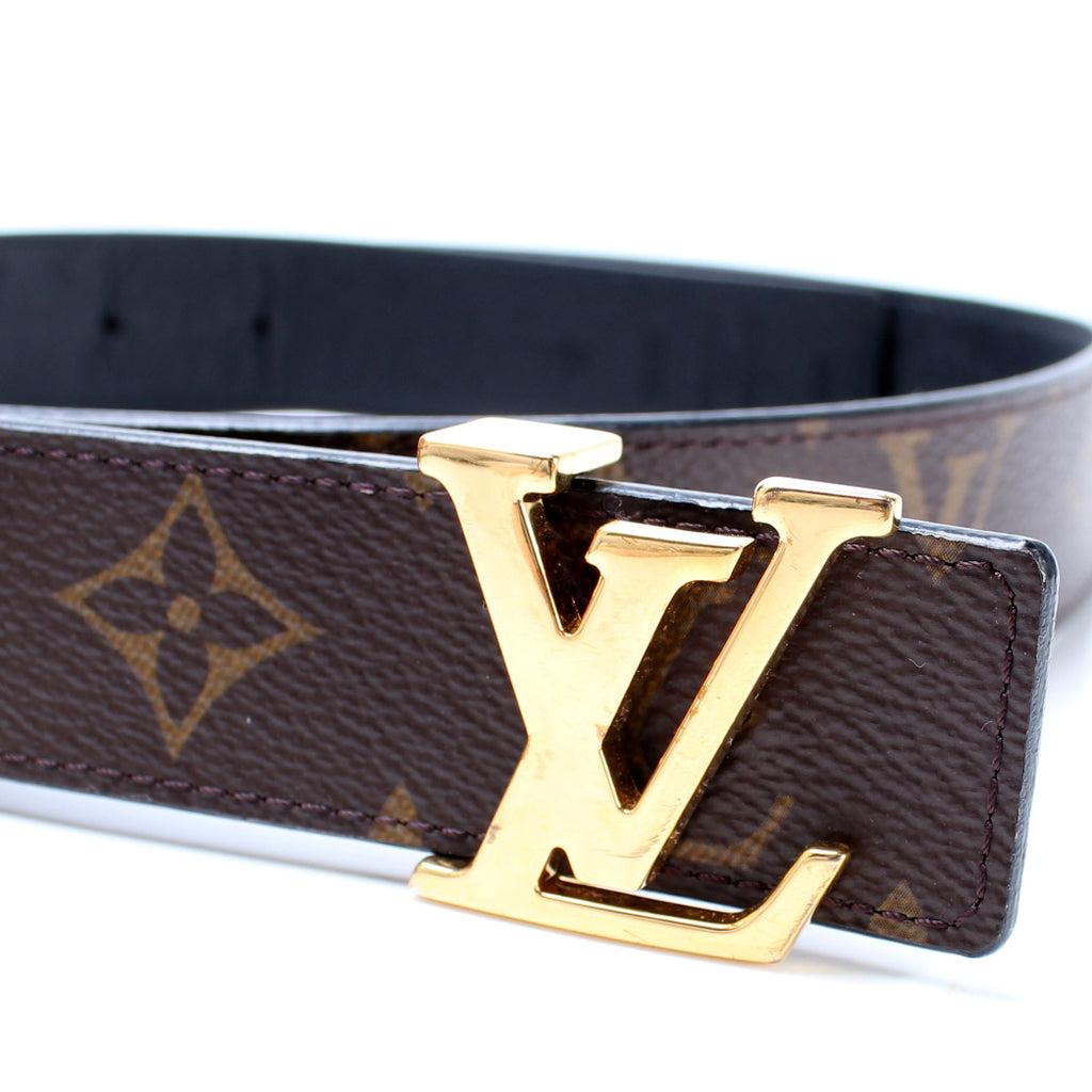 Louis Vuitton LV Initiales 30mm Reversible Belt, Brown, 85