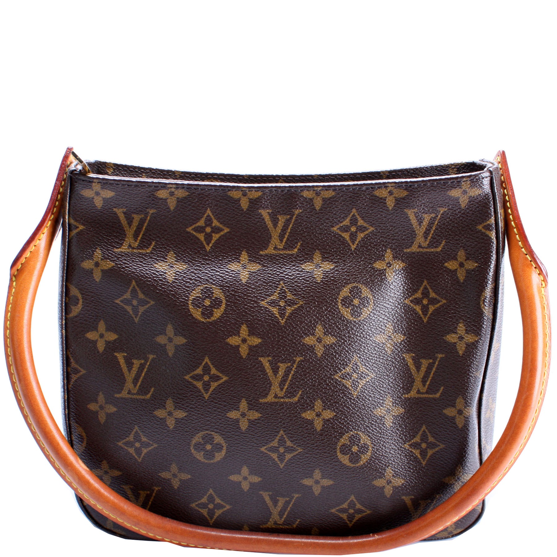 Authenticated Used Louis Vuitton LOUIS VUITTON Looping MM Monogram Shoulder  Bag Canvas Brown Women's 
