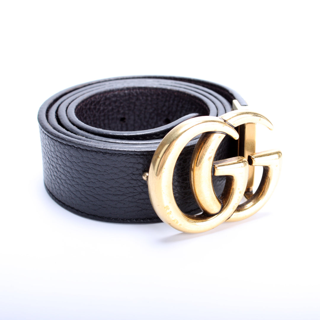 474350 Marmont Wide Leather Belt Size 90/36 display picture 1