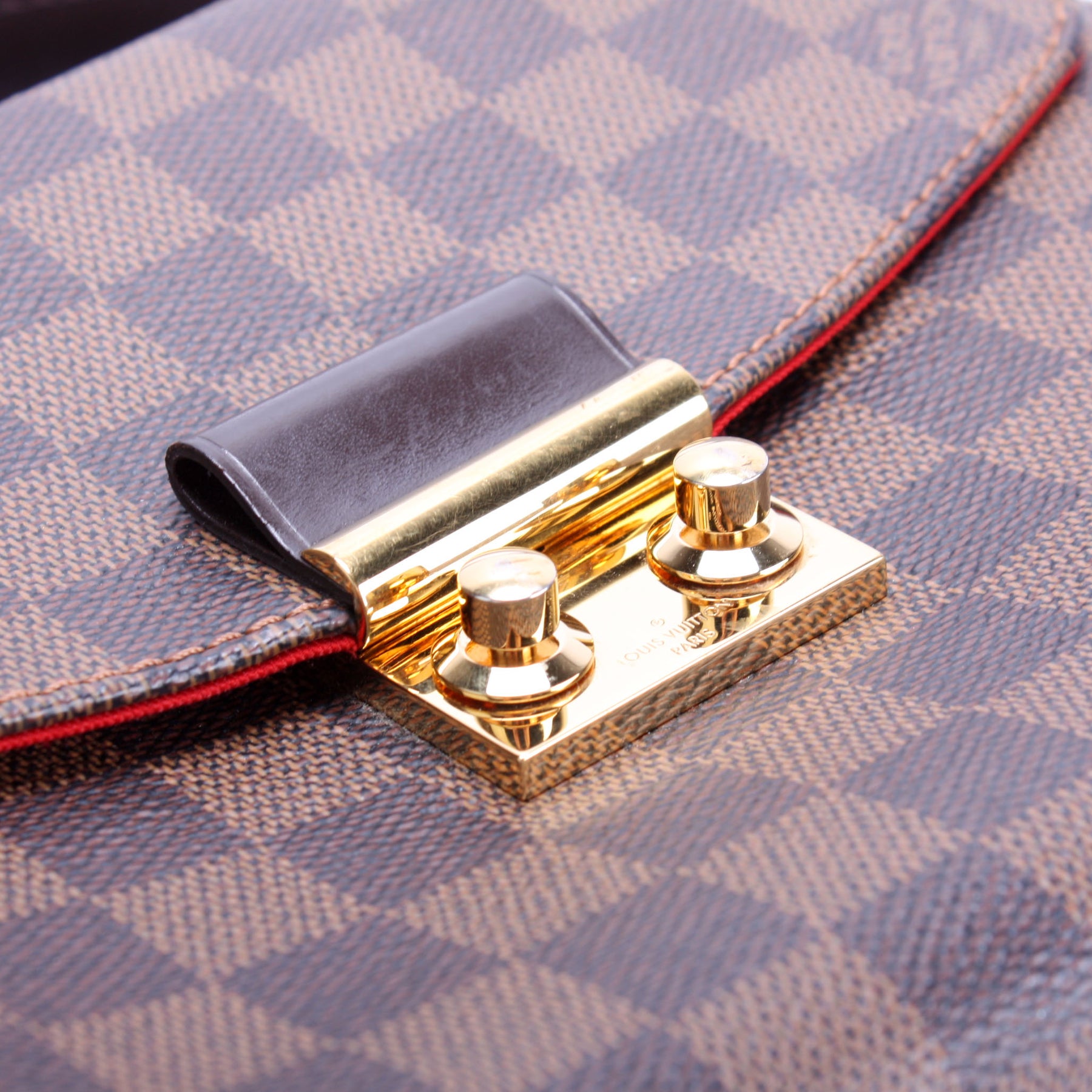 Louis Vuitton Authentic Croisette Damier Ebene Chain Wallet Come