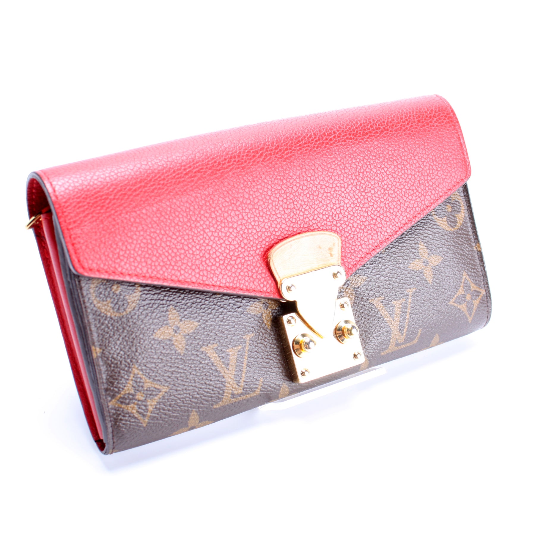 Louis Vuitton Compact Wallet Pallas Monogram (12 Card Slot) Cerise in  Coated Canvas/Leather with Gold-tone - US