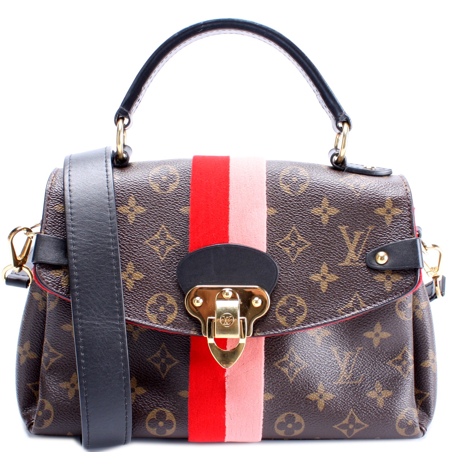Louis Vuitton Georges Black Canvas Handbag (Pre-Owned)