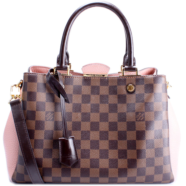 Louis Vuitton Brittany Damier Ebene Coated Canvas Top Handle Bag on SALE