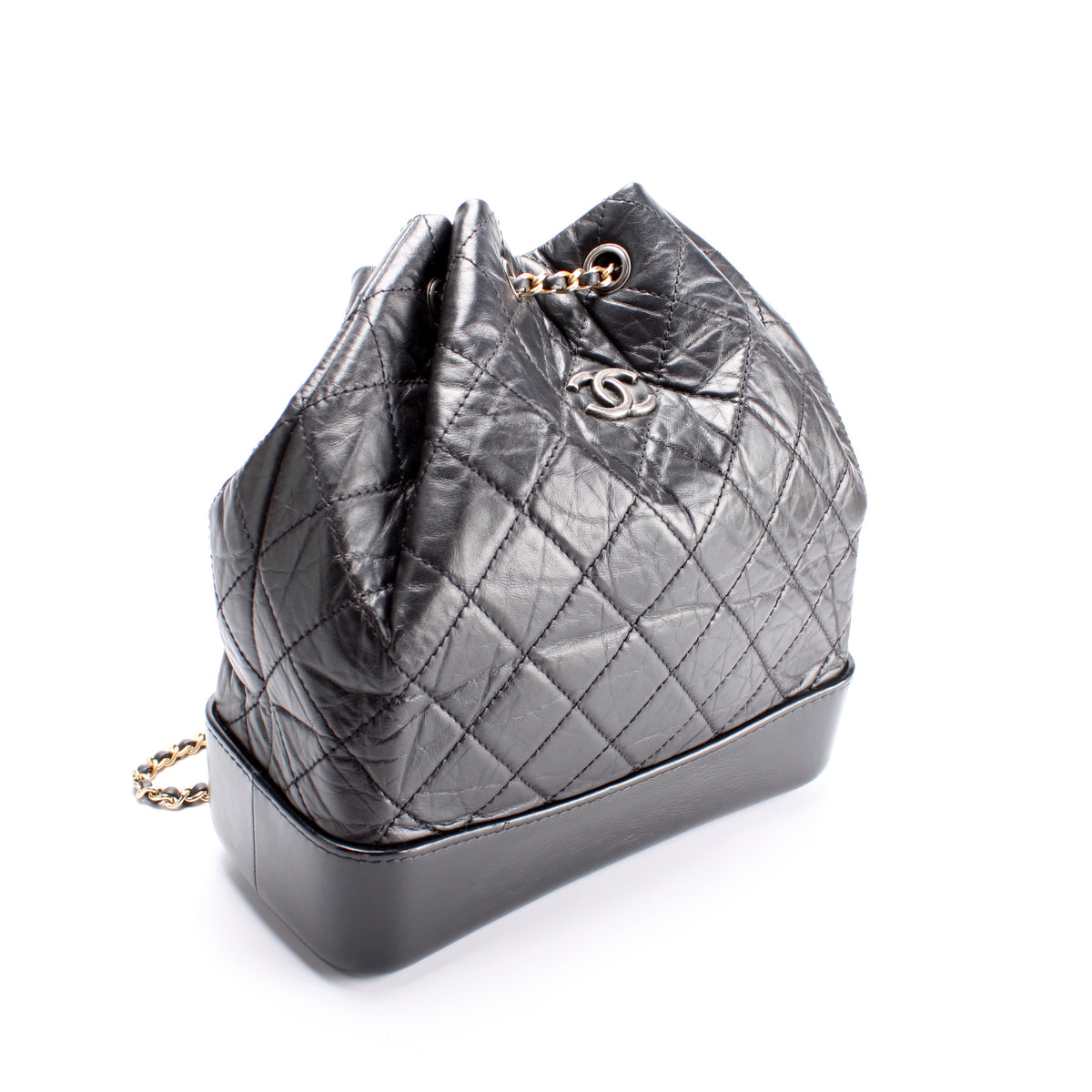 Chanel gabrielle backpack light gray medium size
