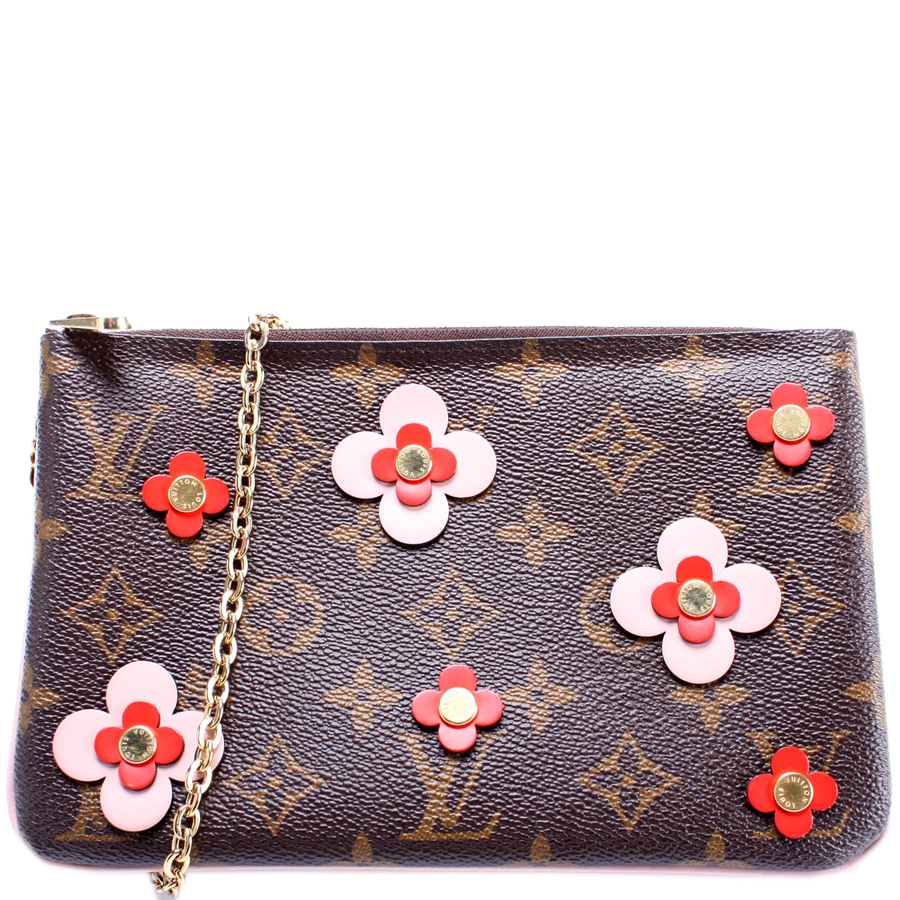lv bag with flowers