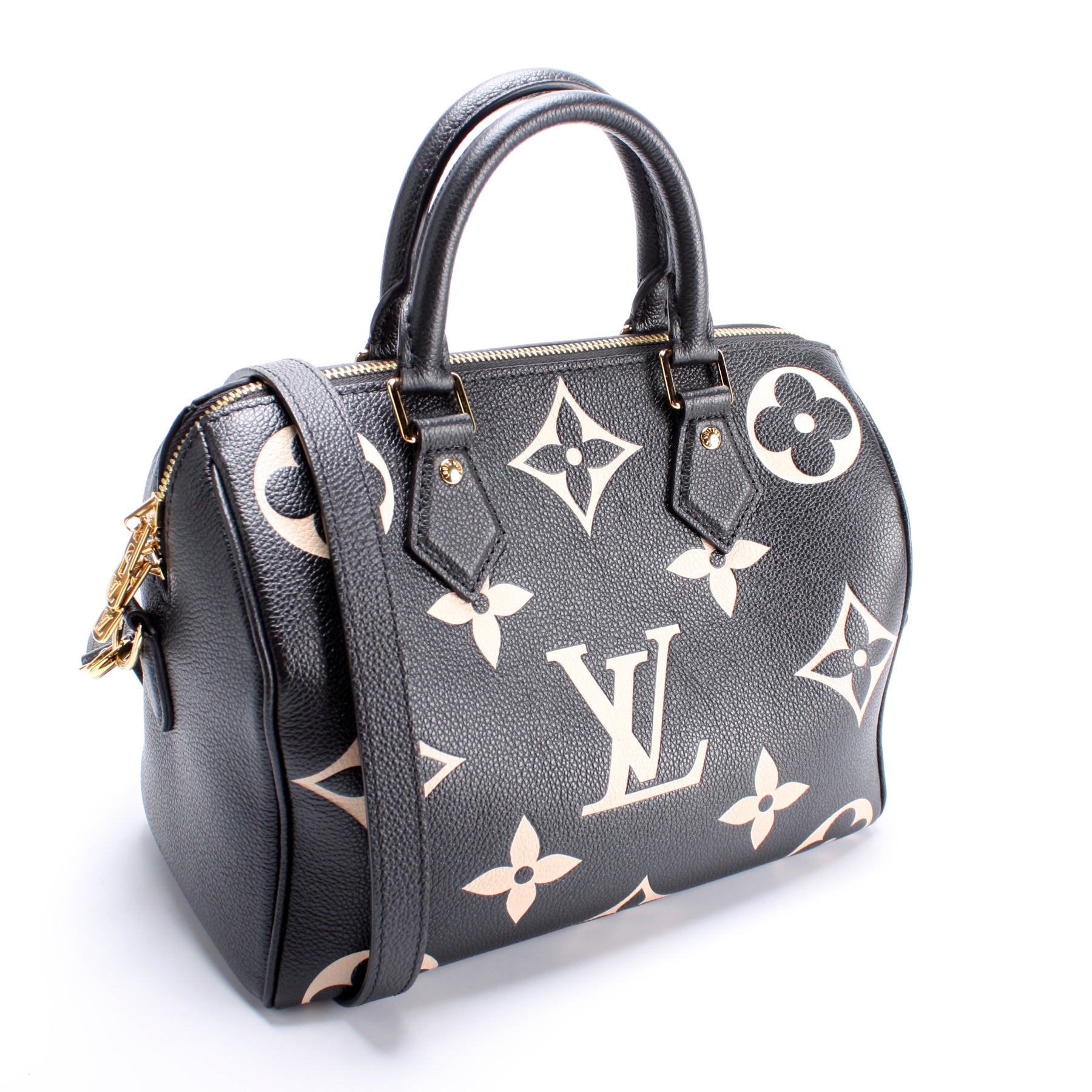 What's in my Bag and Review - Louis Vuitton Speedy Bandoulière 25 Bicolor  Monogram Empreinte Leather 