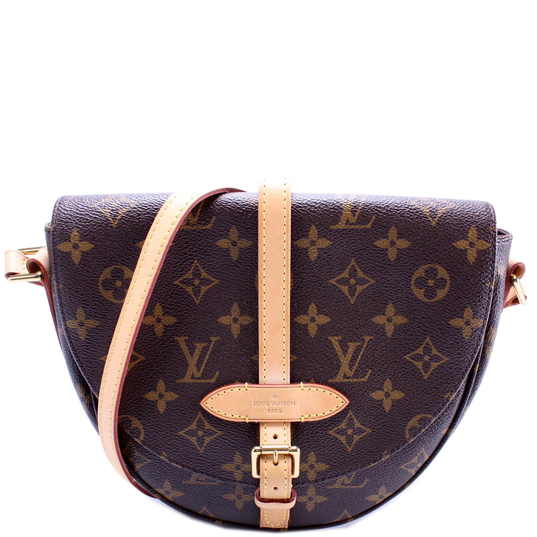 Louis Vuitton Chantilly PM Shoulder Bag Monogram Brown Half Moon Crossbody