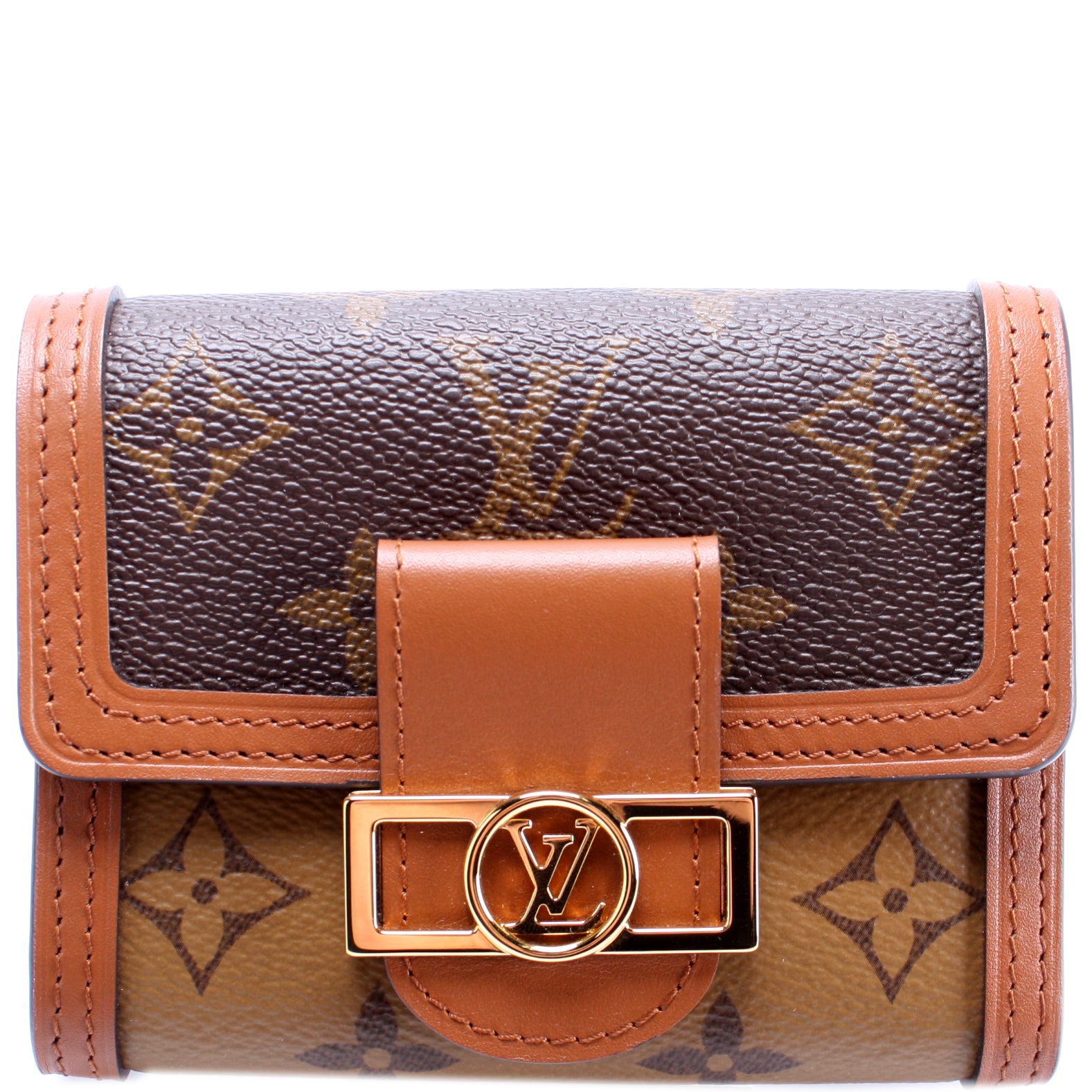 Dauphine Compact Wallet Reverse Monogram – Keeks Designer Handbags