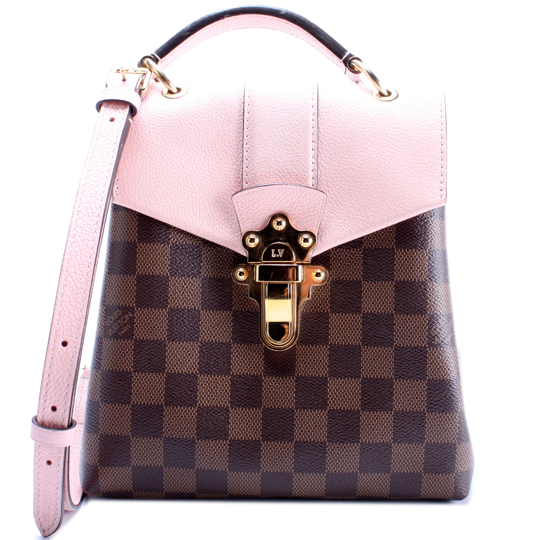 Louis+Vuitton+Clapton+Backpack+Pink+Leather for sale online